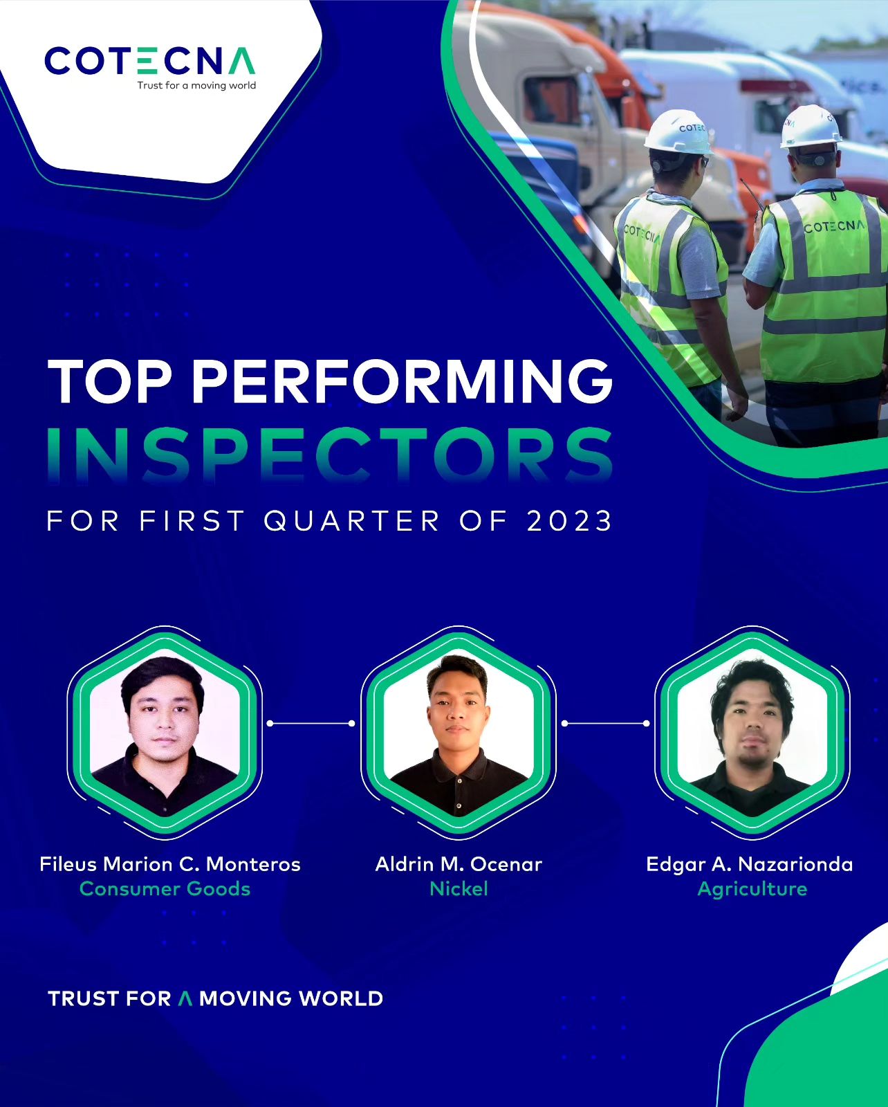 Cotecna - We are pleased to announce our Top Performing Inspectors for ...