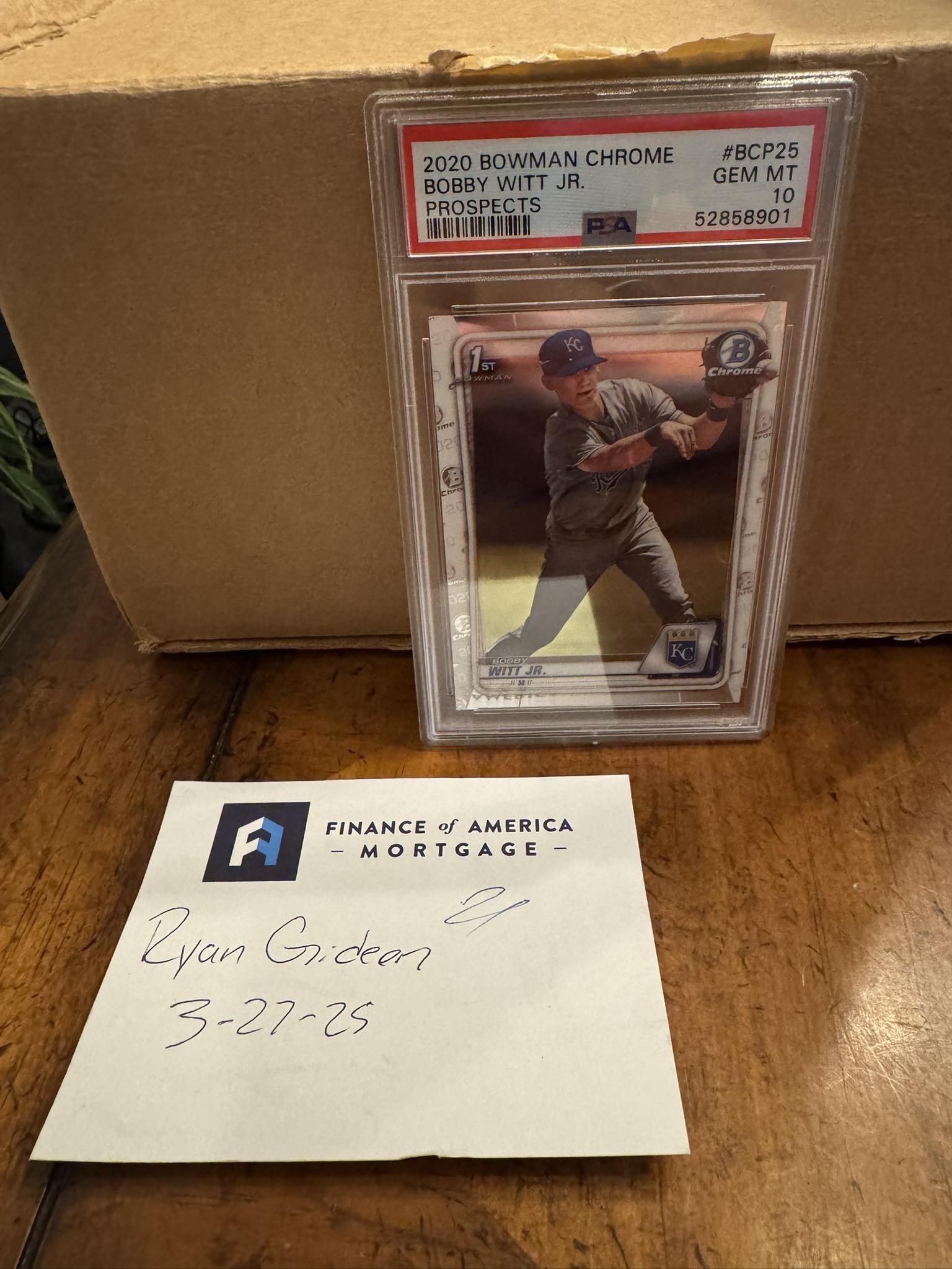 SOLD 2020 Bowman Bobby Witt PSA 10 $3700 PayPal G/S
