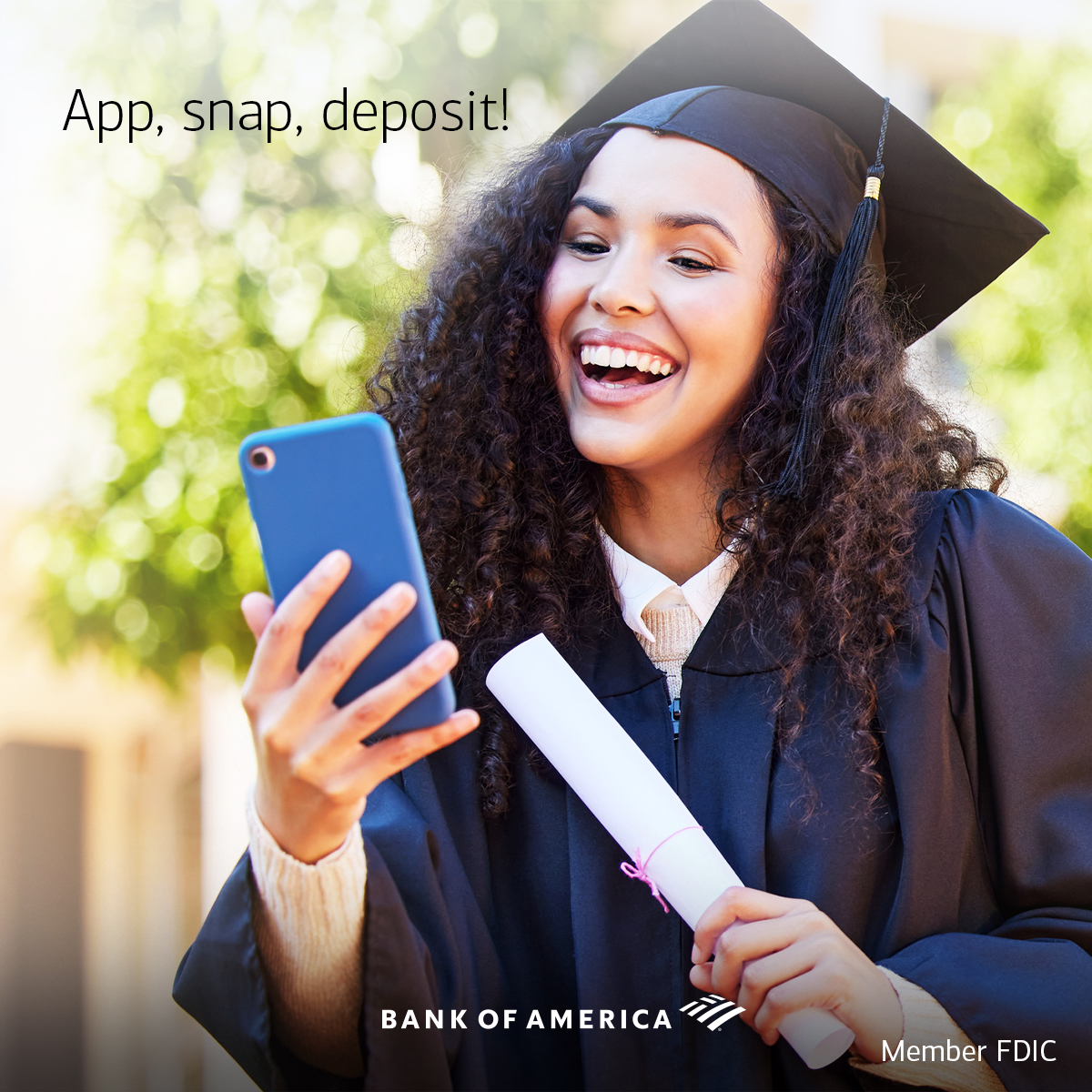 Bank of America - Need to deposit graduation checks? With our Mobile ...