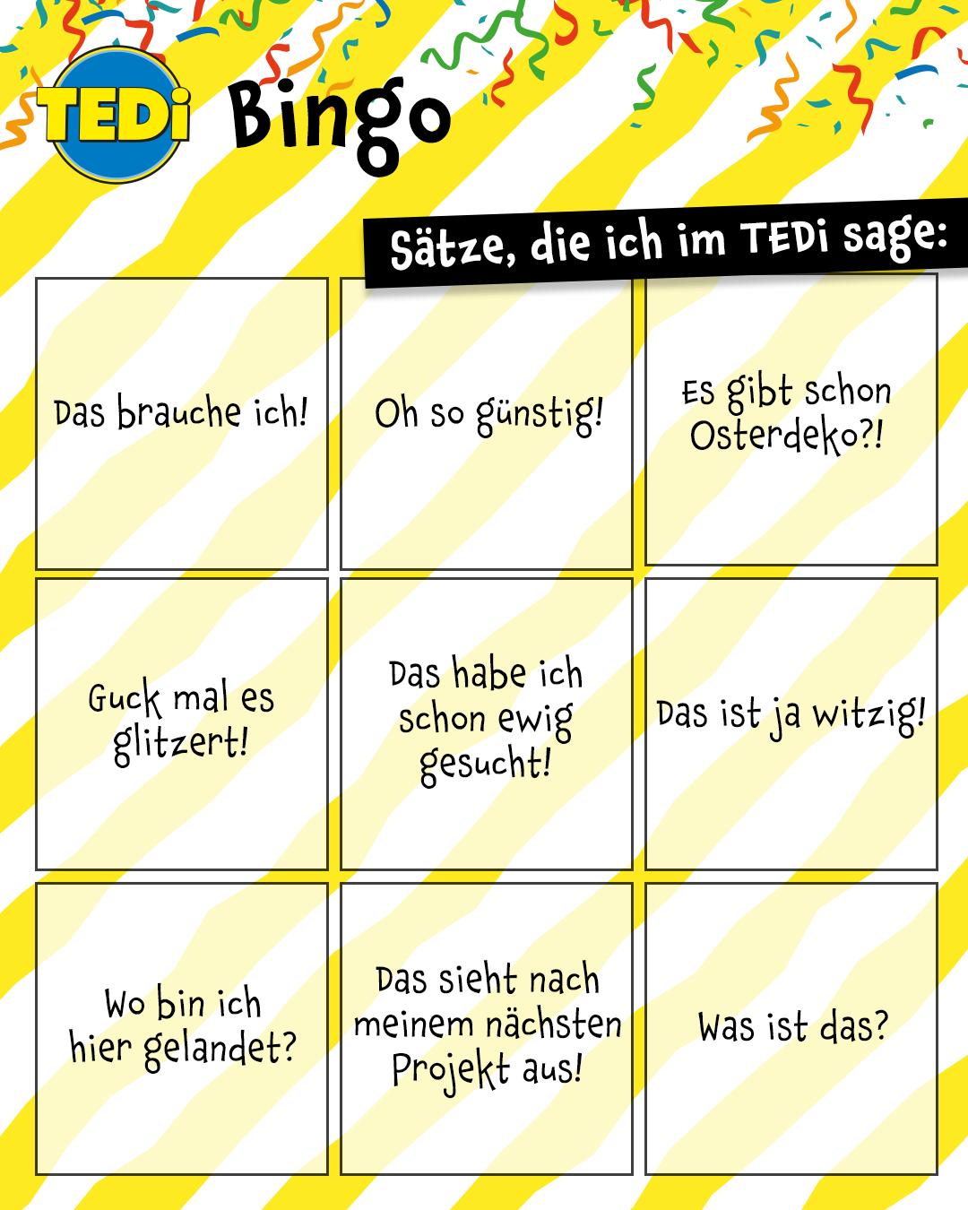 Es ist Bingo-Zeit! 🎉 Welche Sprüche könnten von euch kommen?