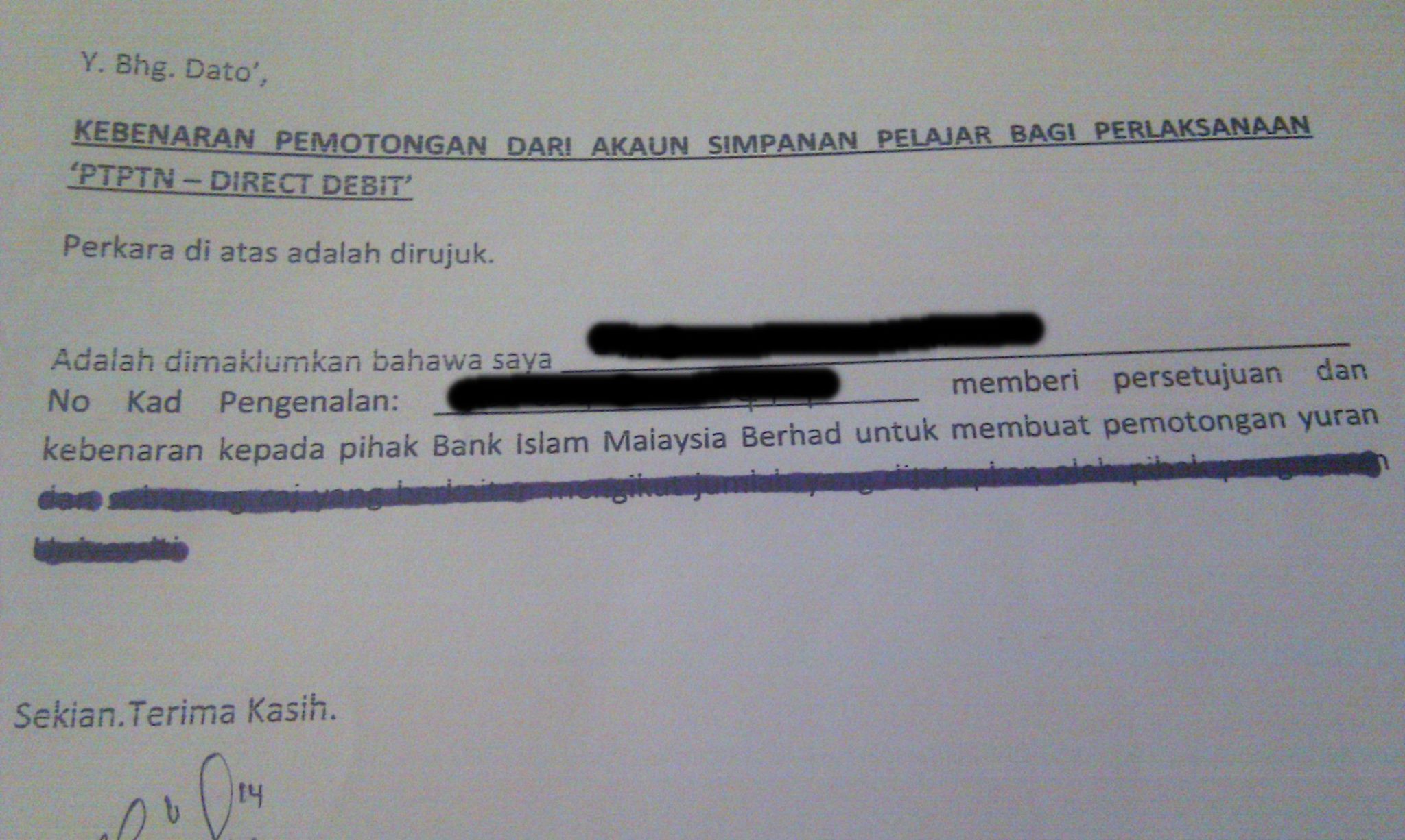 Usim Pulangkan Wang Mahasiswa Ada Rakan Yang Berkongsi Kisah Dengan Saya Tentang Borang Kebenaran Pemotongan Dari Akaun Simpanan Bimb Kawan Saya Pelajar Undang Undang Mereka Takkan Tandatangan Sesuatu Surat Tanpa Membaca