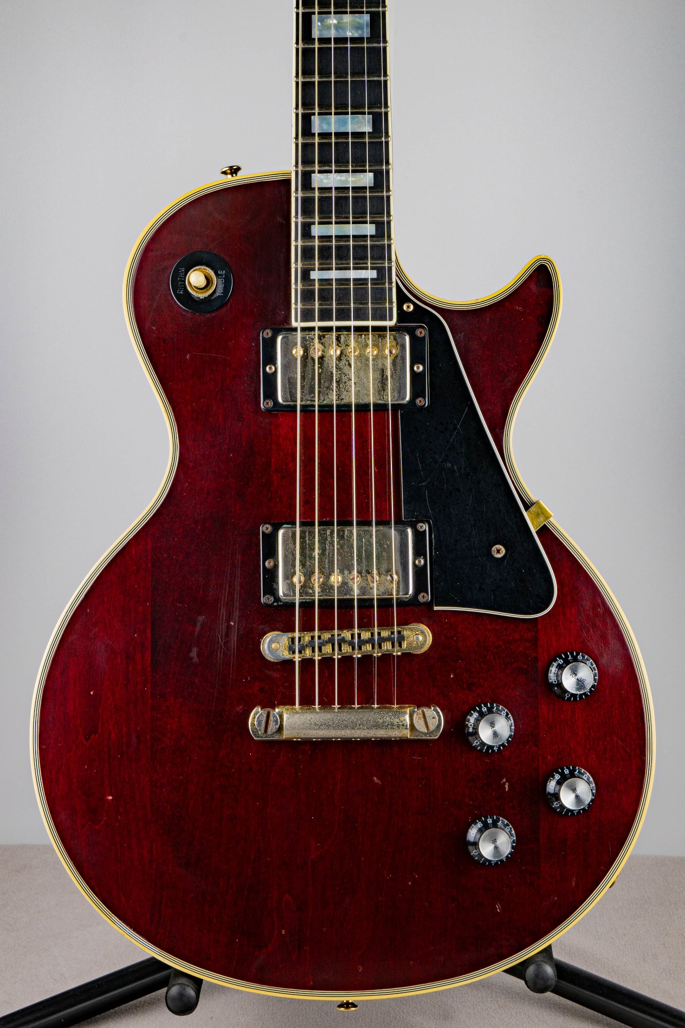 2002 Les Paul Custom wine red guitar with flamed top for sale