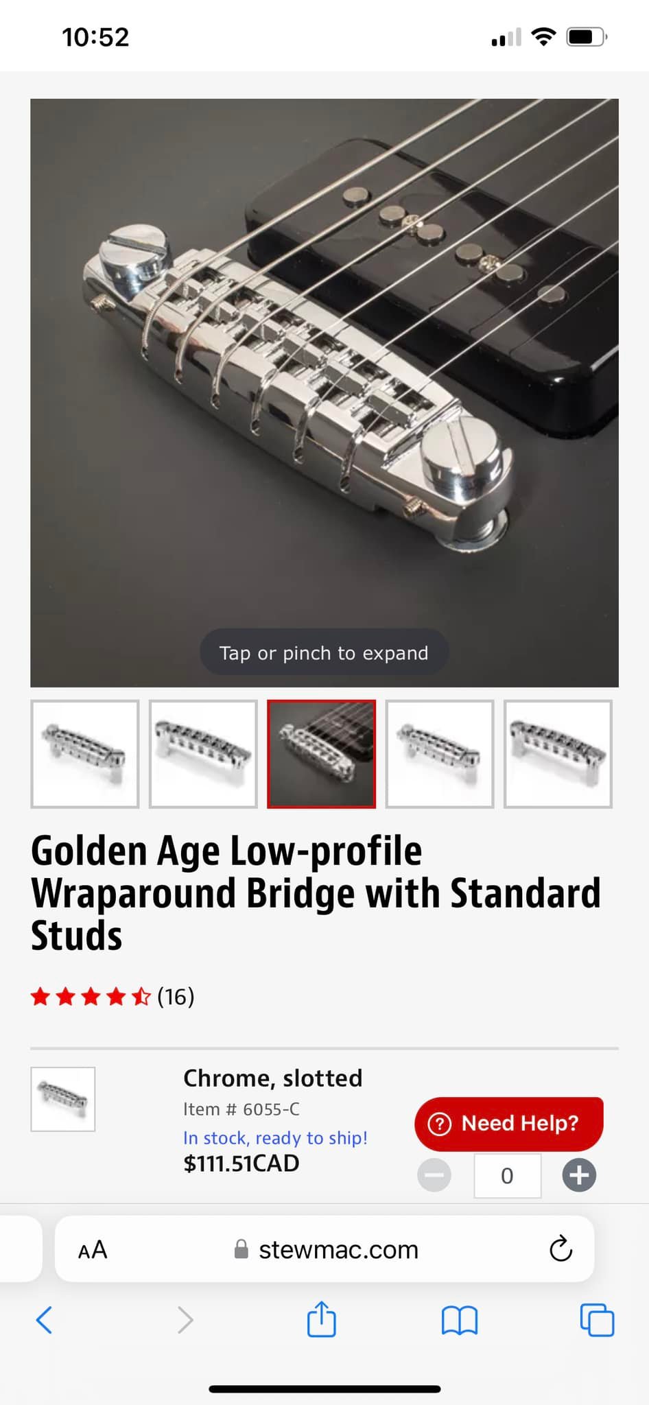 Ponte avvolgente Les Paul per LP Jnr SG Jnr compensato