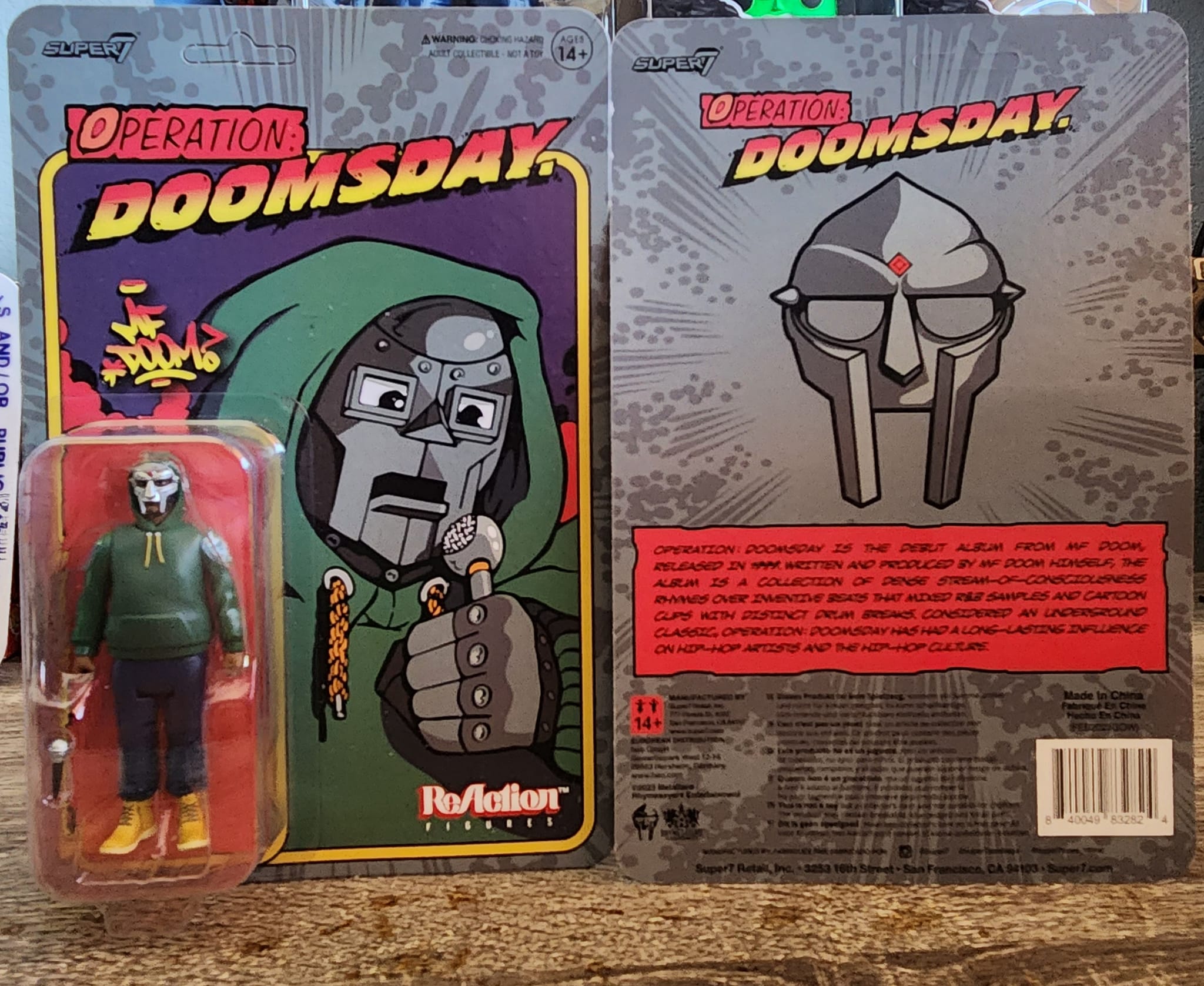MF DOOM x Super7 “MM..FOOD” ReAction Figure and Cereal Bowl Set