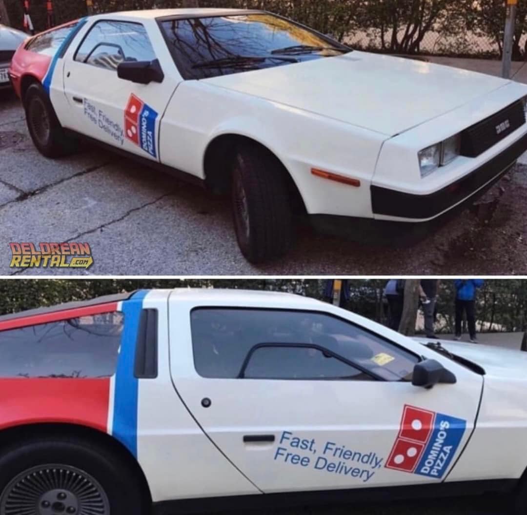 Yes, it was really used as a promo car in 80s to deliver pizza for