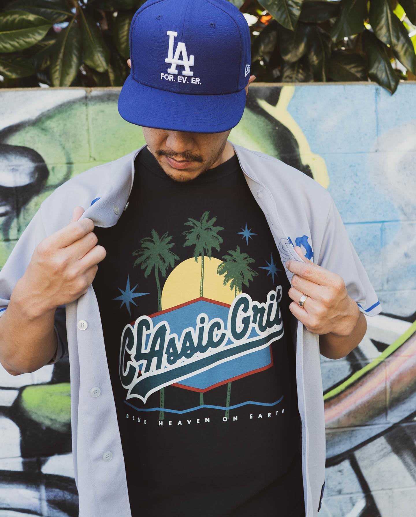 Here's a closer look at the two different Uniqlo x Dodgers shirts