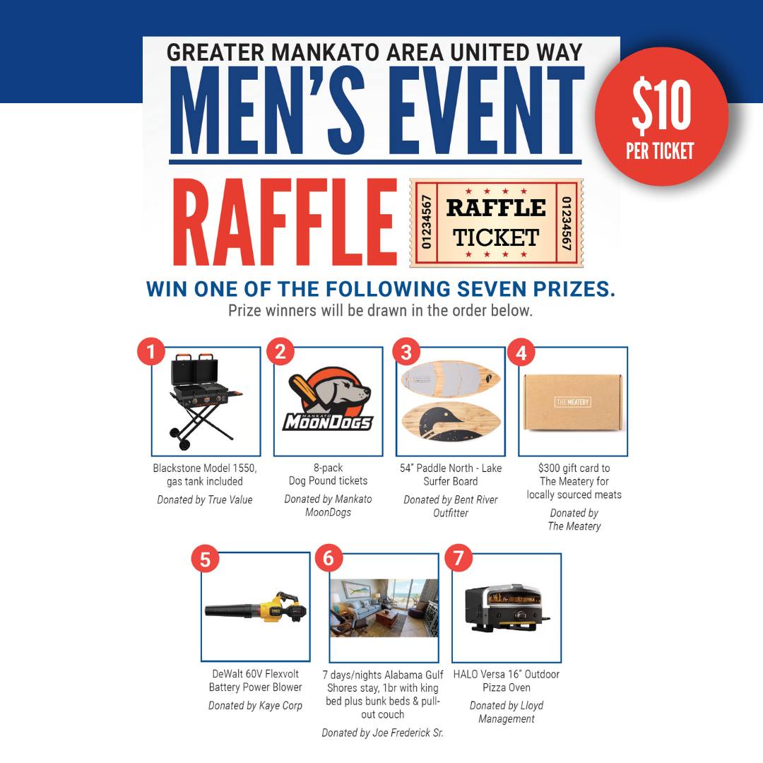 Greater - Men's Event raffle tickets available now for $10 each ...