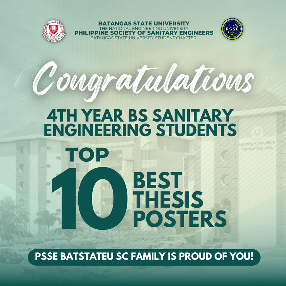 🎉🎉🎉 Congratulations to the Top 10 Best... - PSSE BatStateU SC