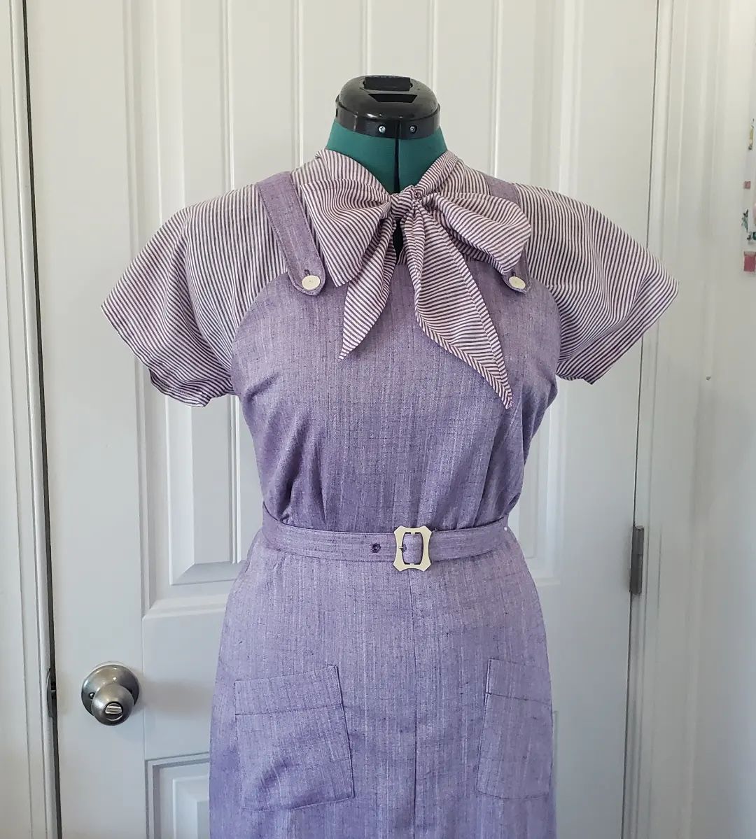 maternity denim overall dress Washed Mixed Plaid Size:(FR)42 Enfärgade klänningar Azazie Maxi Dresses A-Line Two custom washes