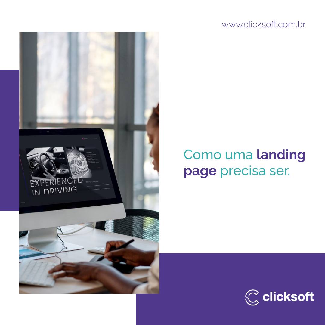 Clicksoft - Landing Page é uma página com todos os...
