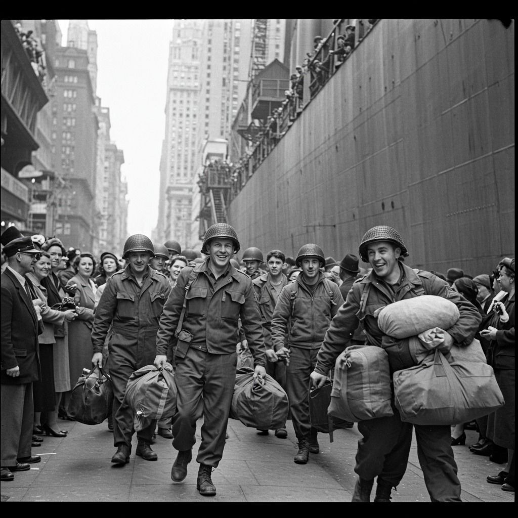 Old Historical Pictures | American Soldiers on Their Way Home from ...