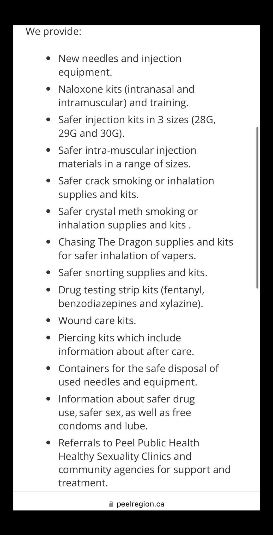 Susan Stevenson, Ward 4 Councillor - Here is the harm reduction list ...