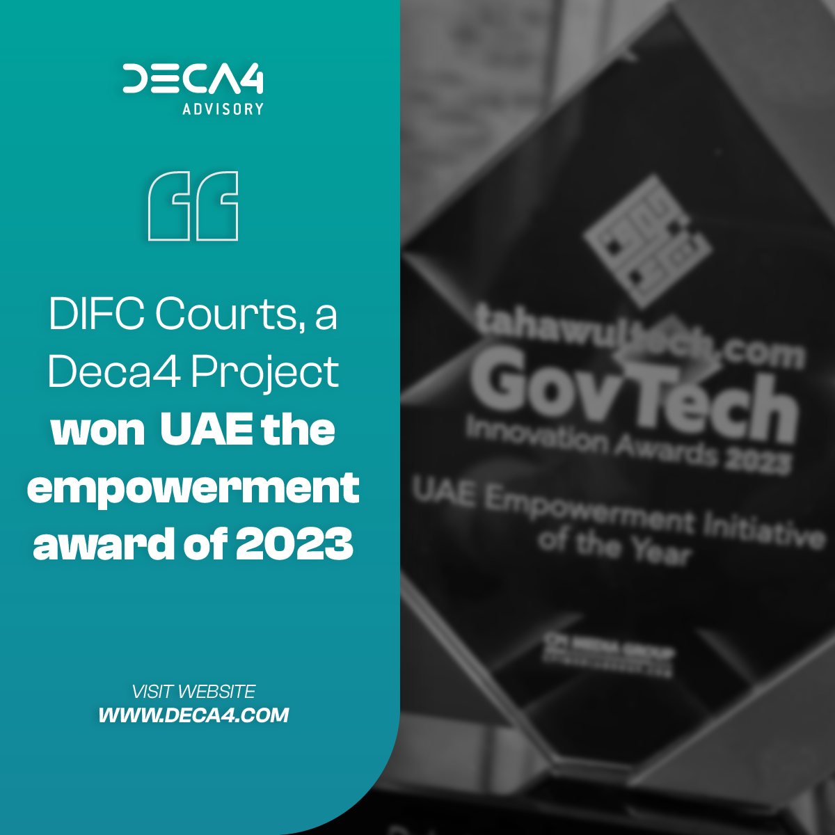 Deca4 Advisory - Great News! We are thrilled to announce that DIFC ...