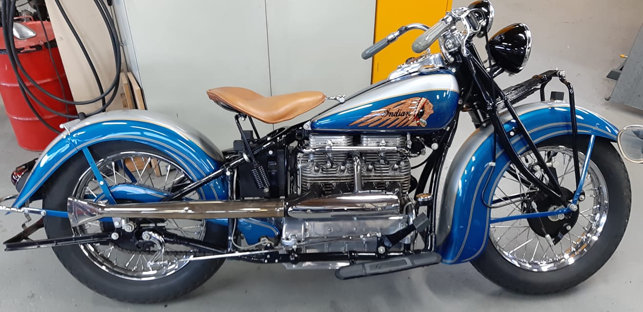 1938 Indian 438 Four motorcycle history and overview