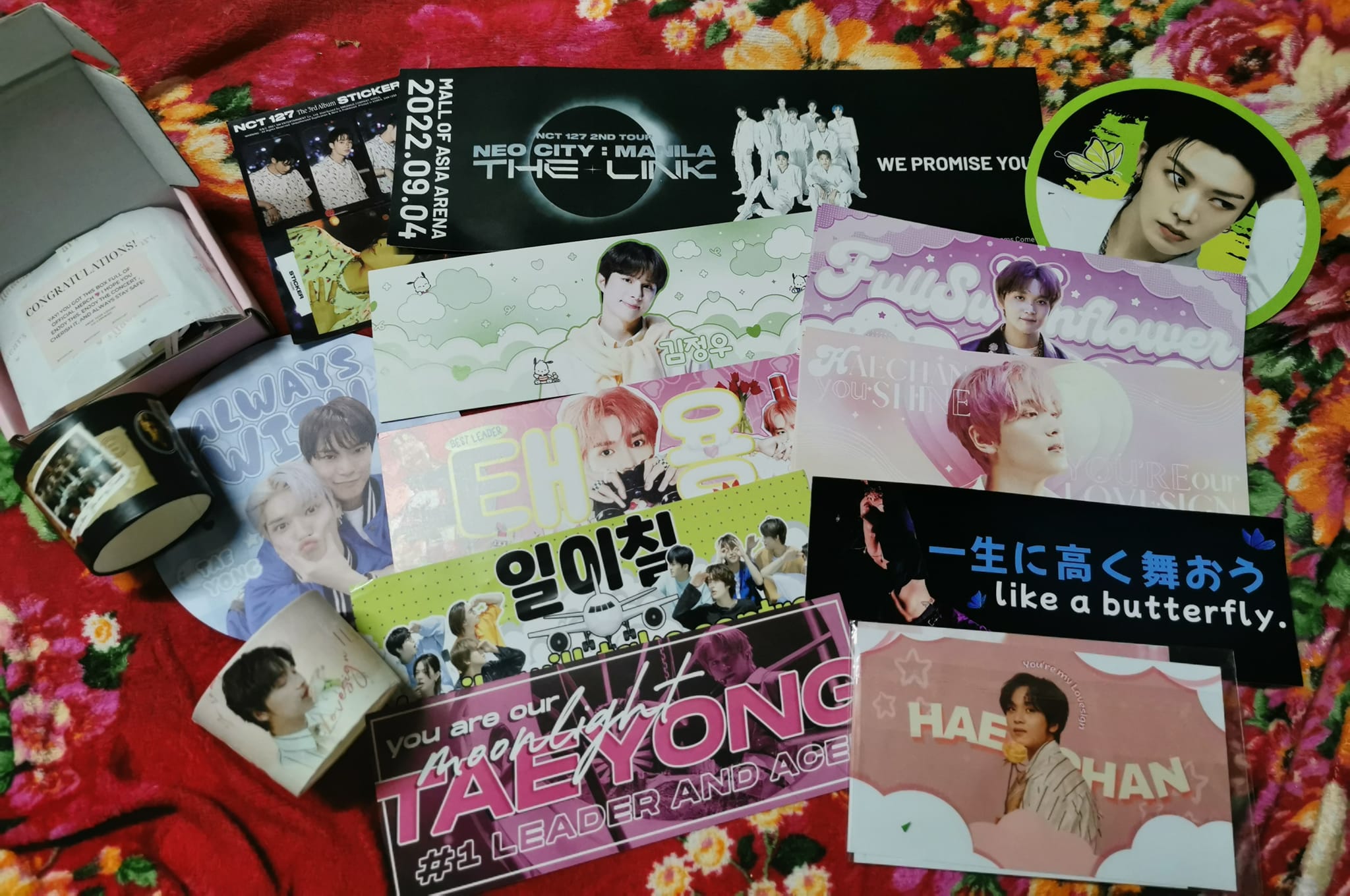 NCT 127 fan merchandise at SF cinema