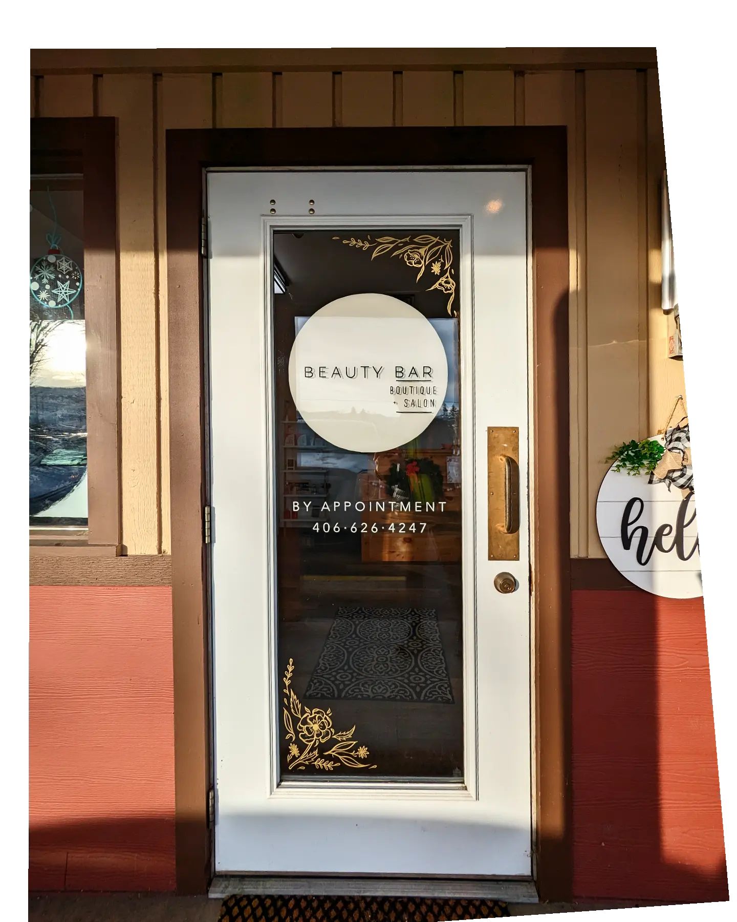 Door painting for Beauty Bar... - Sideways Gaze Art & Sign