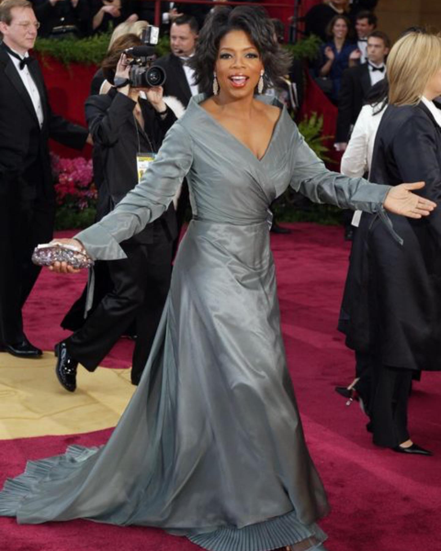 oprah looked fabulous while speaking to @jznotthatjayz about her white knit @ysl dress she scored two years ago. She saw it in the window, and said, “I like that, I'm getting that.”