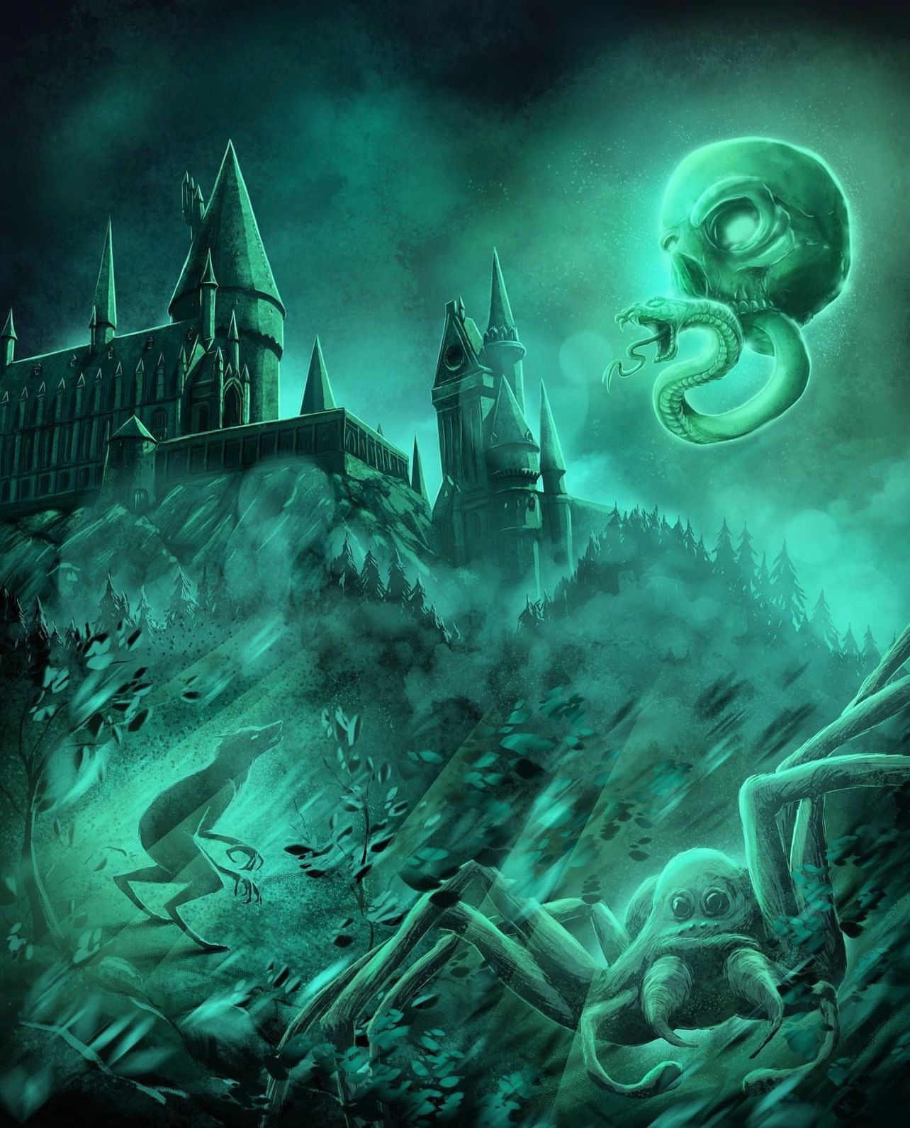MuggleNet.com - The Dark Arts aesthetic here is so good! 🫢 💚 Potter Art ...