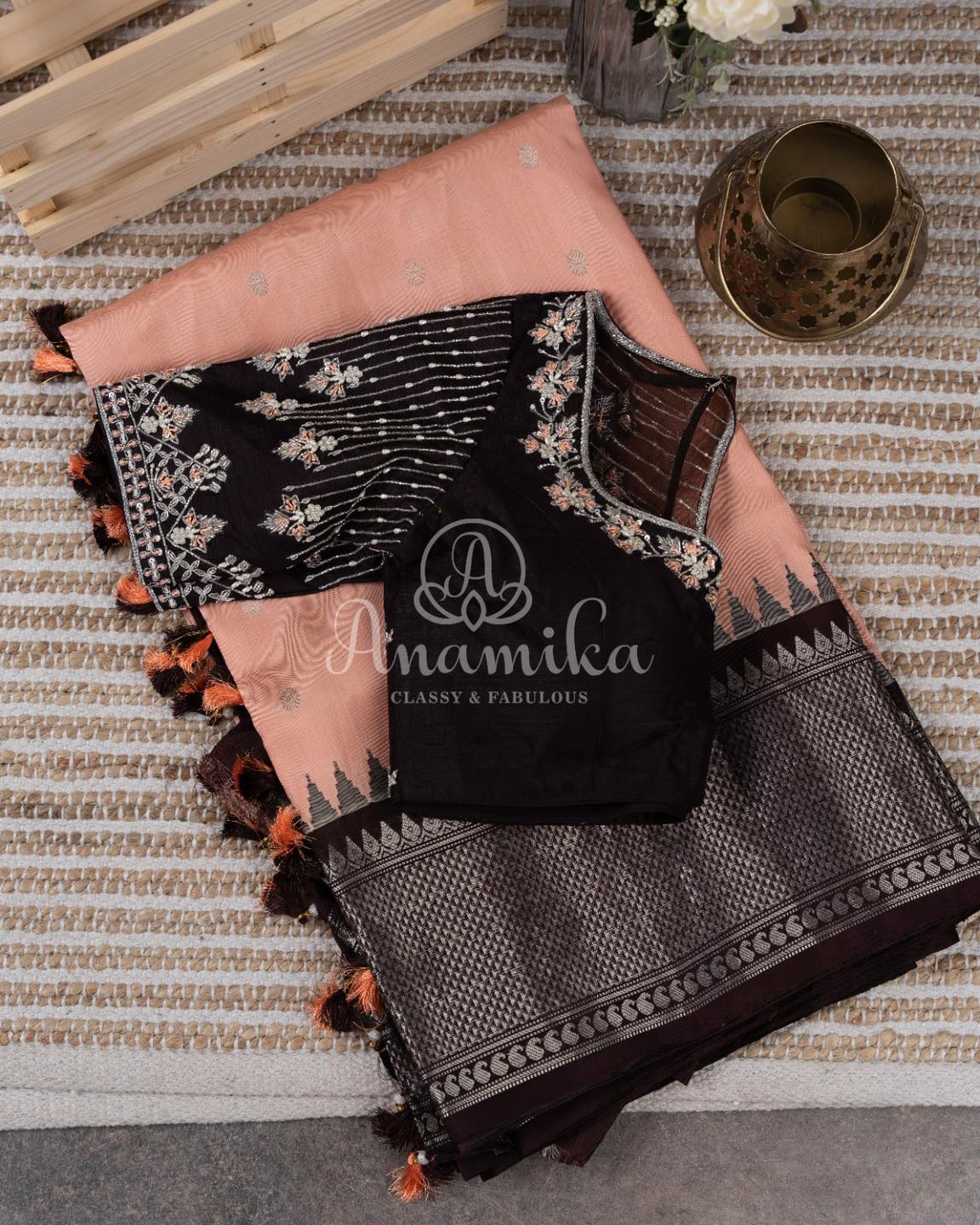 Peach & Chocolate Brown