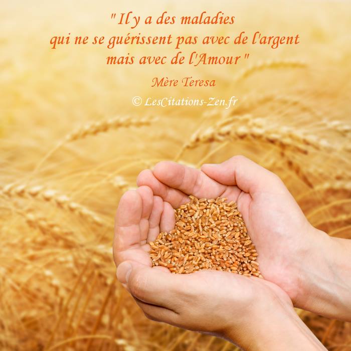 Les Citations Zen Il Y A Des Maladies Qui Ne Se Guerissent Pas Avec De L Argent Mais Avec De L Amour Mere Teresa Facebook
