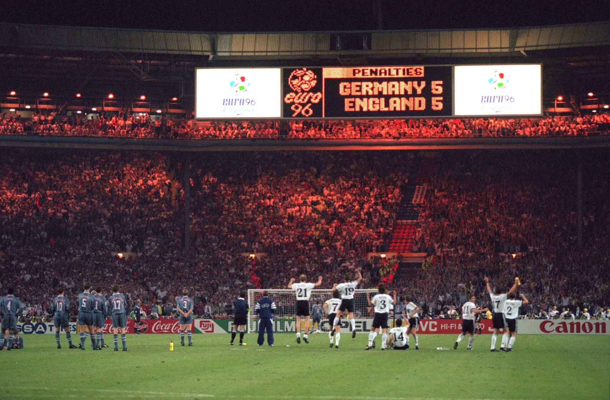 England vs Germany penalty shootout at Euro96, Wembley Stadium