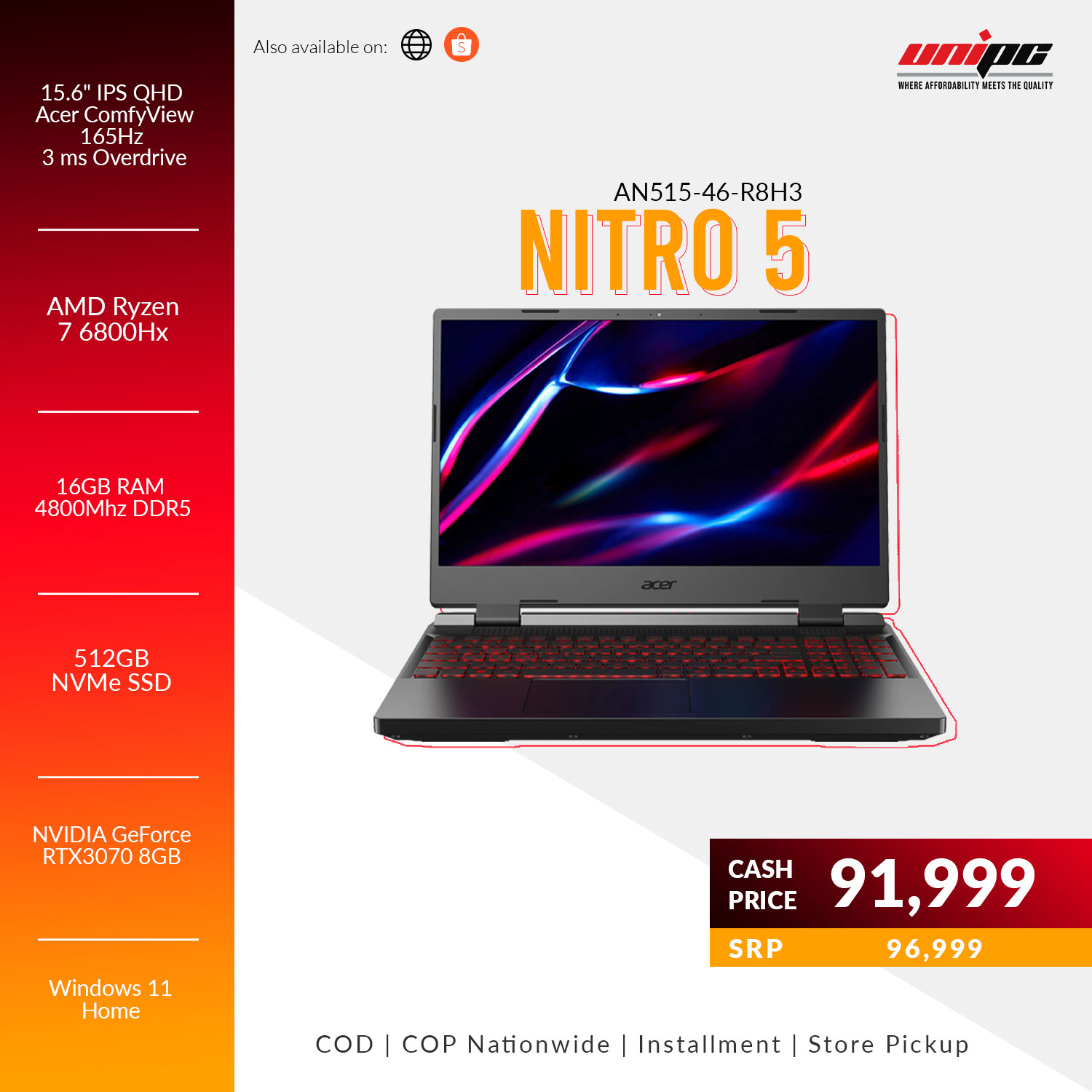 UniPC - Nitro 5 2022 Ryzen variant - 15.6