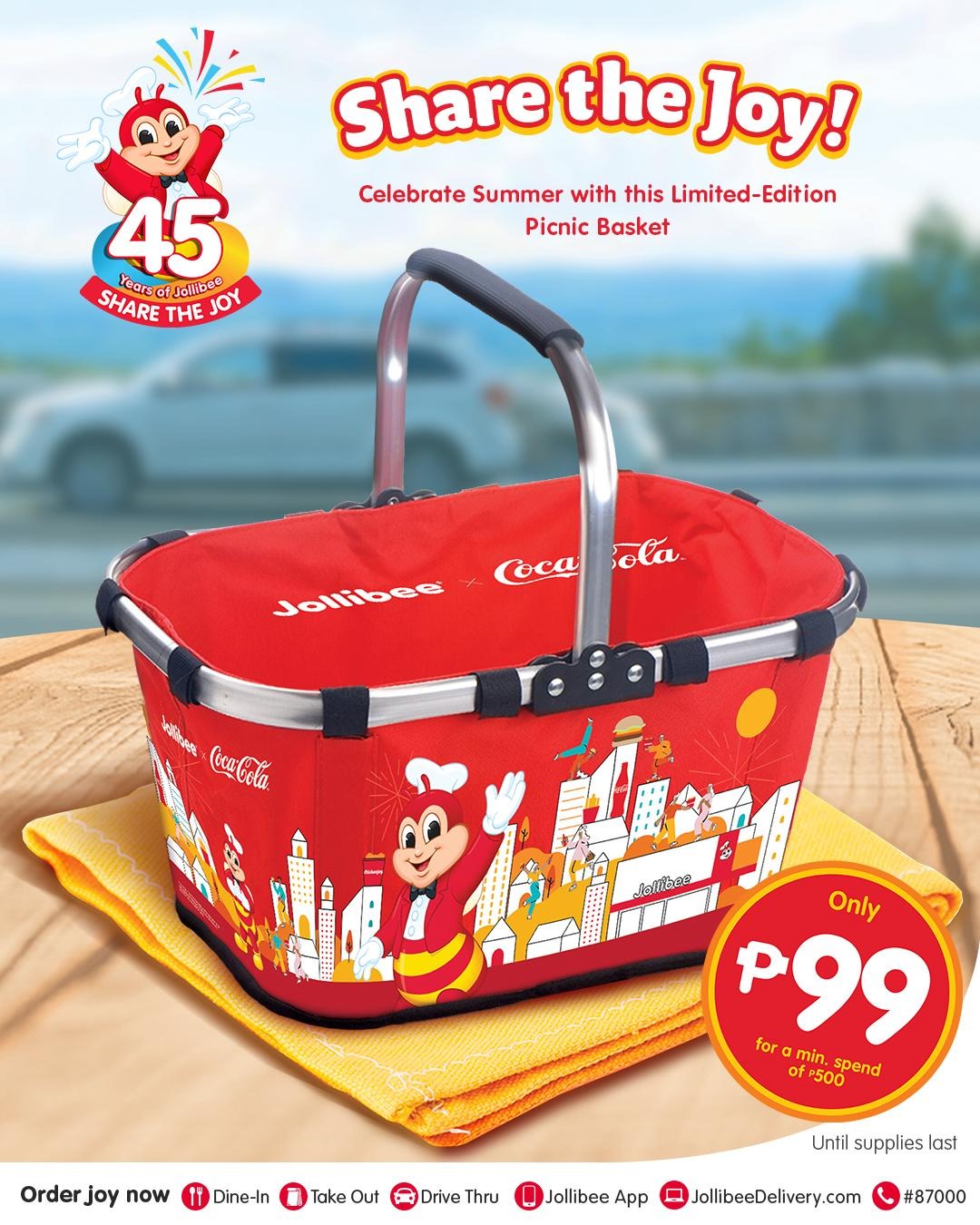 Jollibee限定 折りたたみ傘UV Jolly Rainy Day Deal Make your rainy days extra jollier with the Jolly Rainy Day Deal