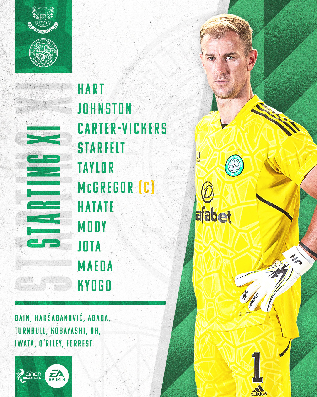 Celtic - #CelticFC Team News 🟢⚪️ Here's how the Celts line up against ...