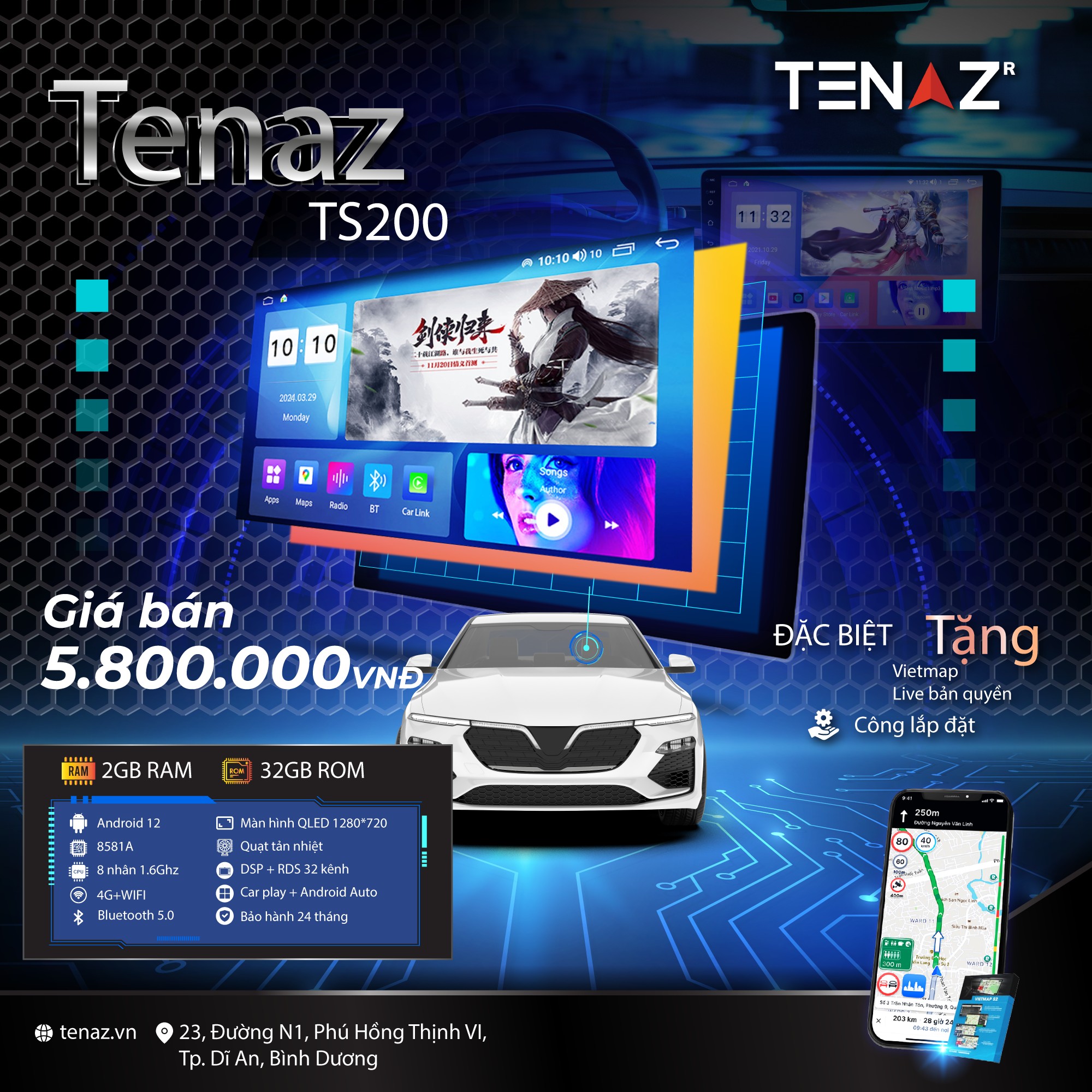 Tenaz.vn - Màn hình Android Ô Tô