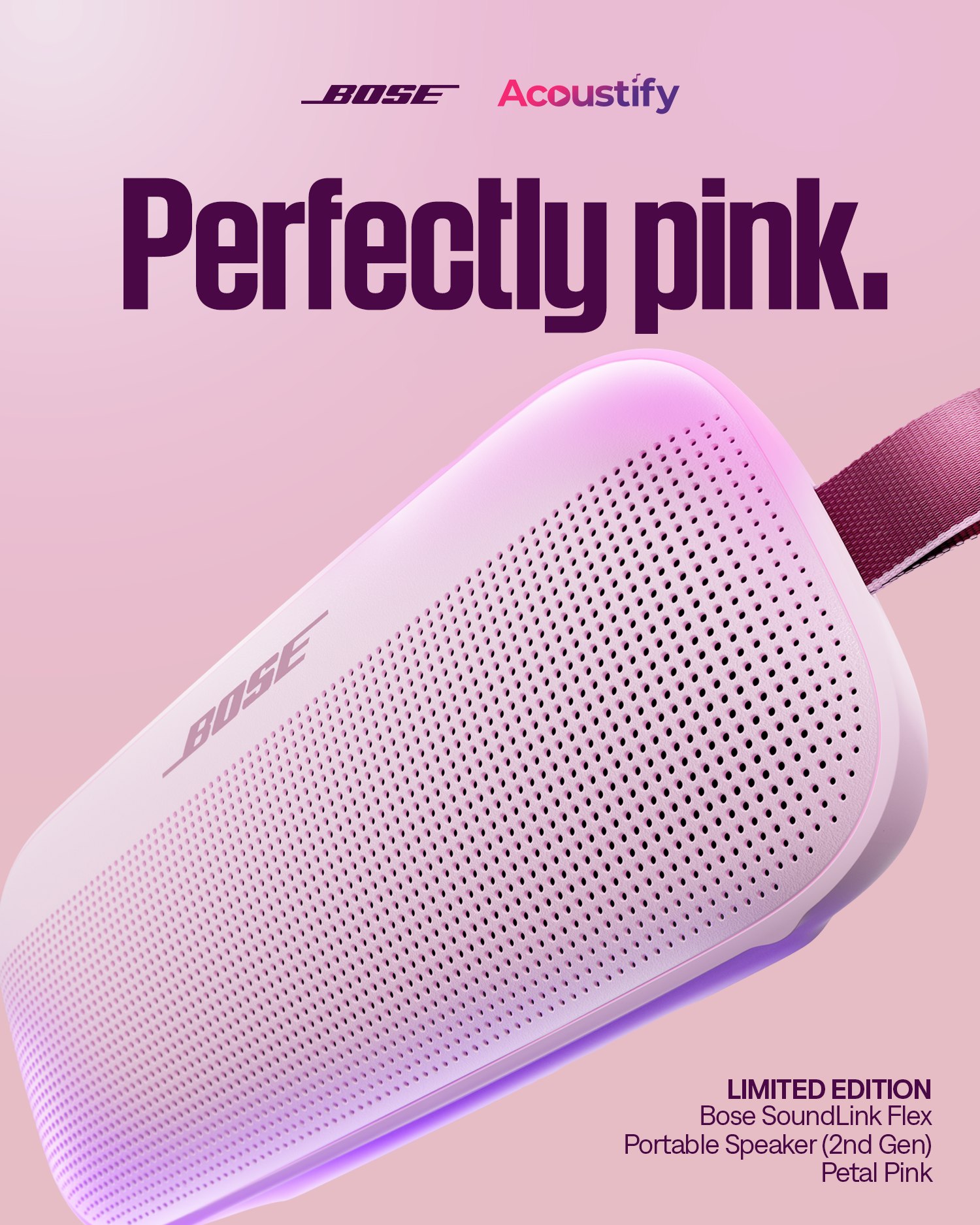 The new SoundLink Flex (2nd Gen) in Petal Pink is chic, portable