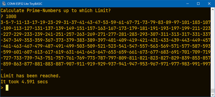 How to calculate prime numbers like on IBM XT and Trump Z8000