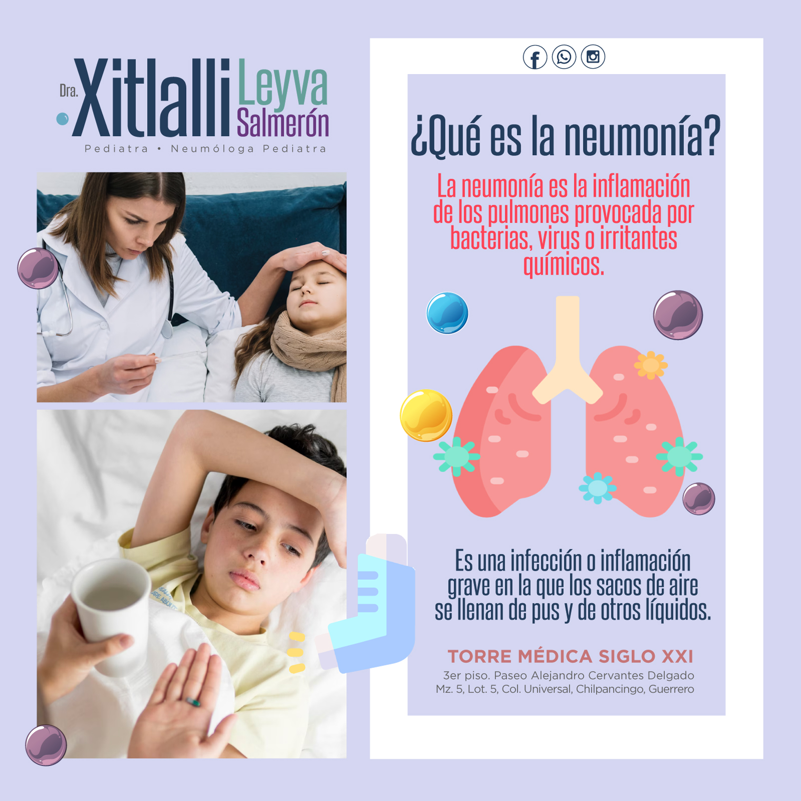 ¿Qué es la neumonía? La neumonía es... - Dra. Xitlalli Leyva