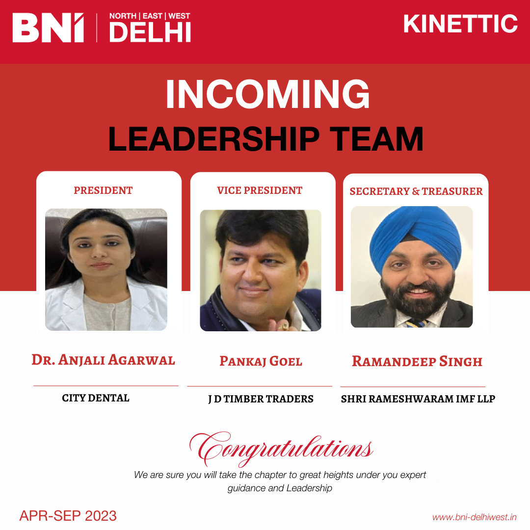BNI New Delhi - Congratulations to the new Leadership of... | Facebook