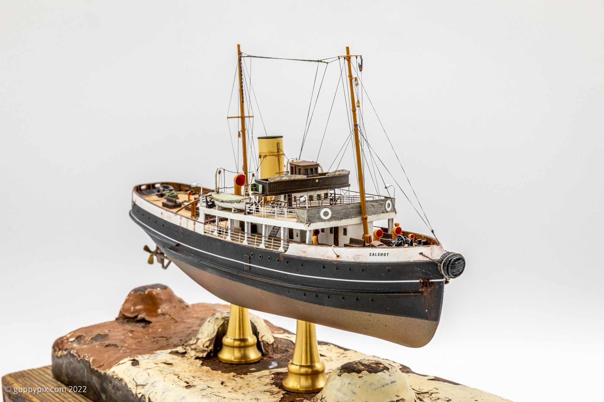 00 Gauge 1/76 Scale Steam Launch No2. 3D Printed in Unpainted Resin