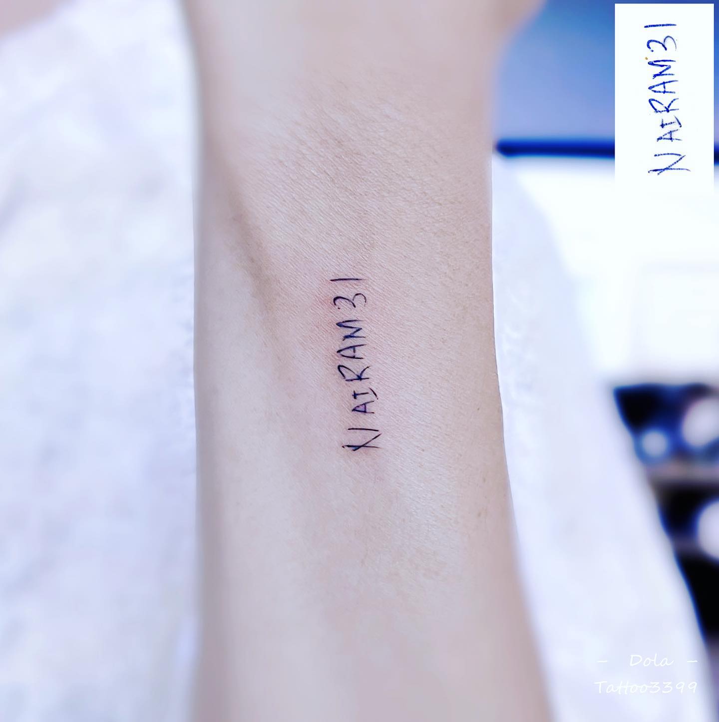 客人自備手寫字💗 #台中刺青 #手寫字刺青 #刺青 #微刺青 #刺青設計... - Tattoo3399 紋身工作室