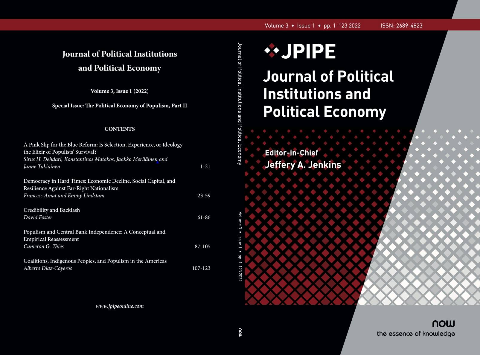 Journal of Political Institutions and Political Economy