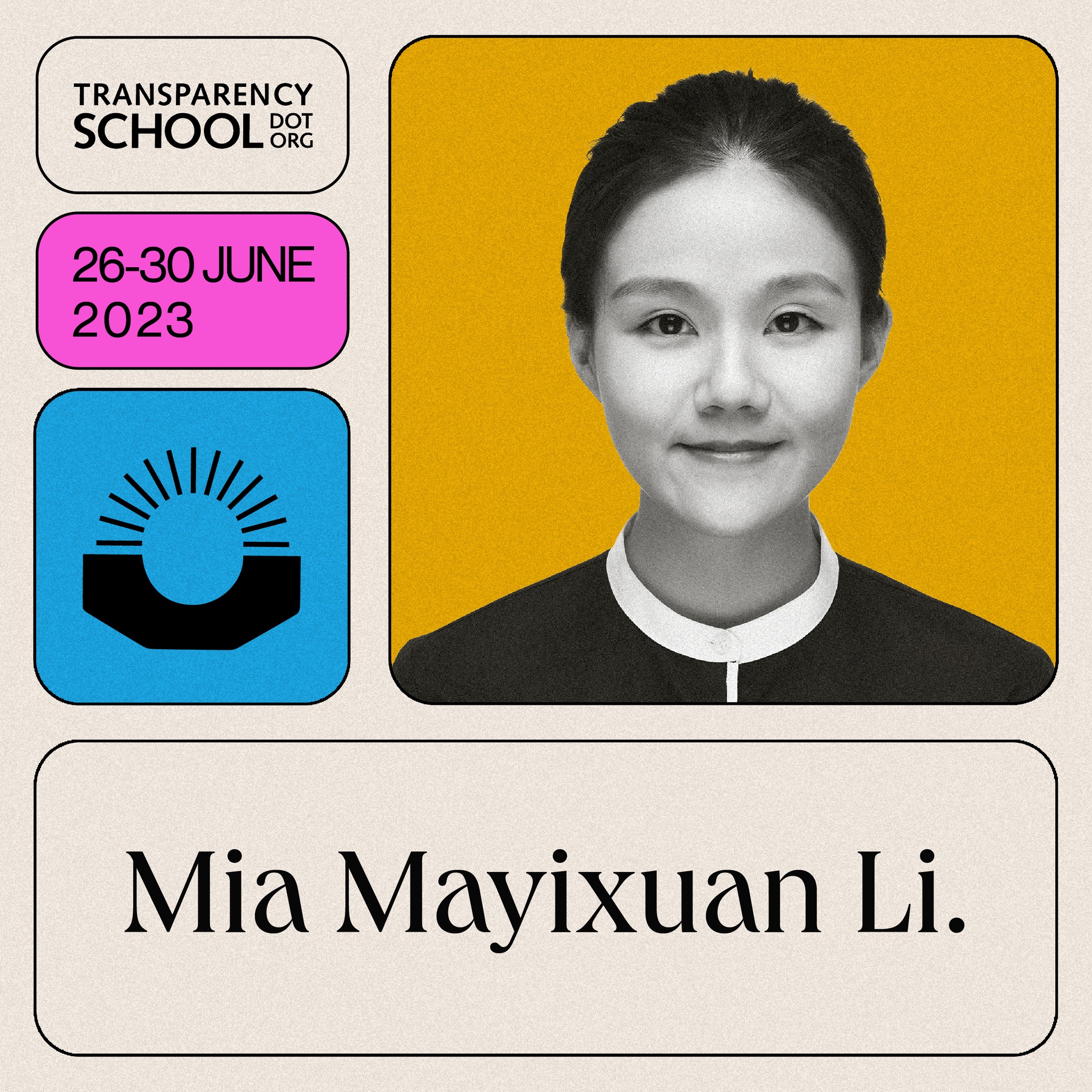 👏 Here's our next lecturer - Mia... - TransparencySchool.org