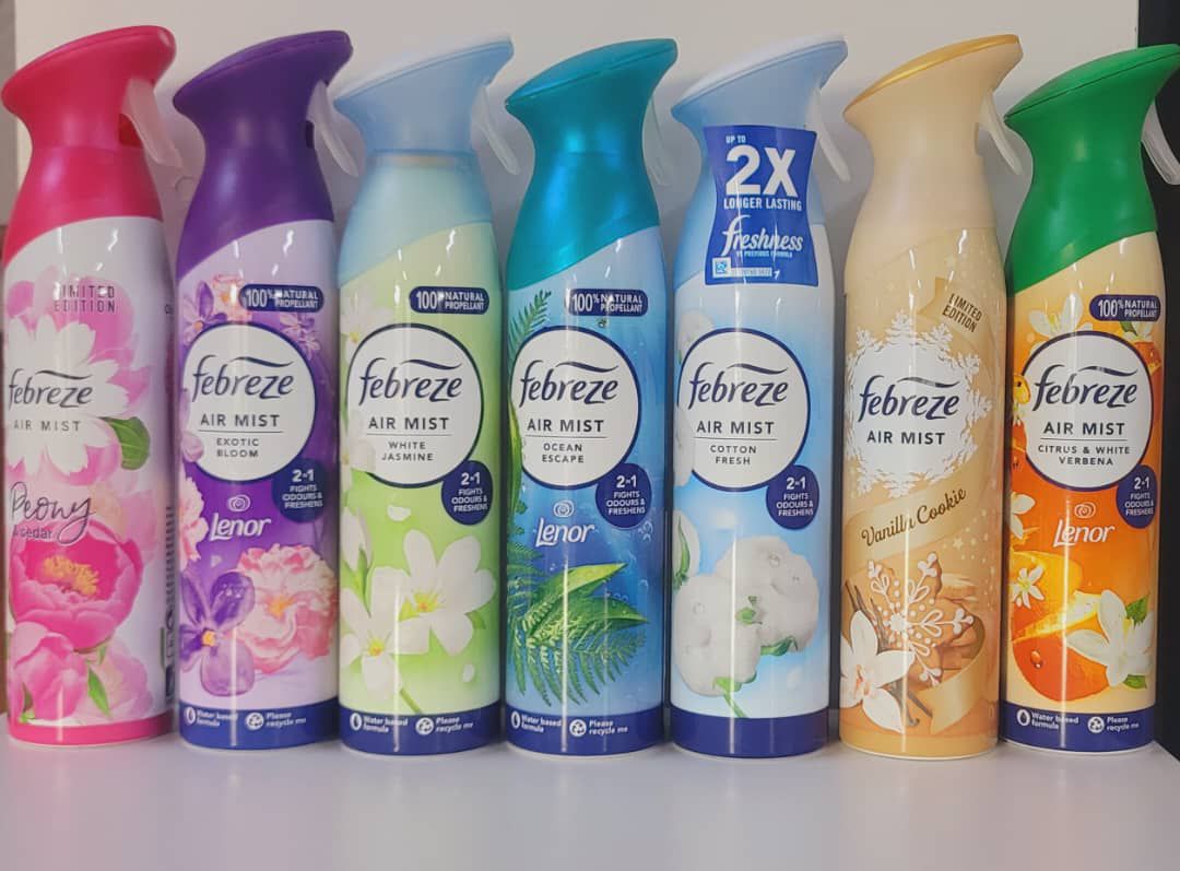 Fill the air with the cozy café scent of Febreze x Dunkin' Vanilla Latte Air Mist that fights odors instantly