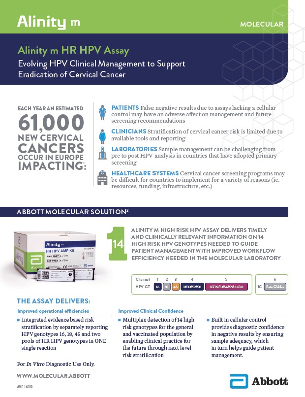 Capital Health Co.,Ltd - Abbott Alinity m high risk HPV assay delivers ...
