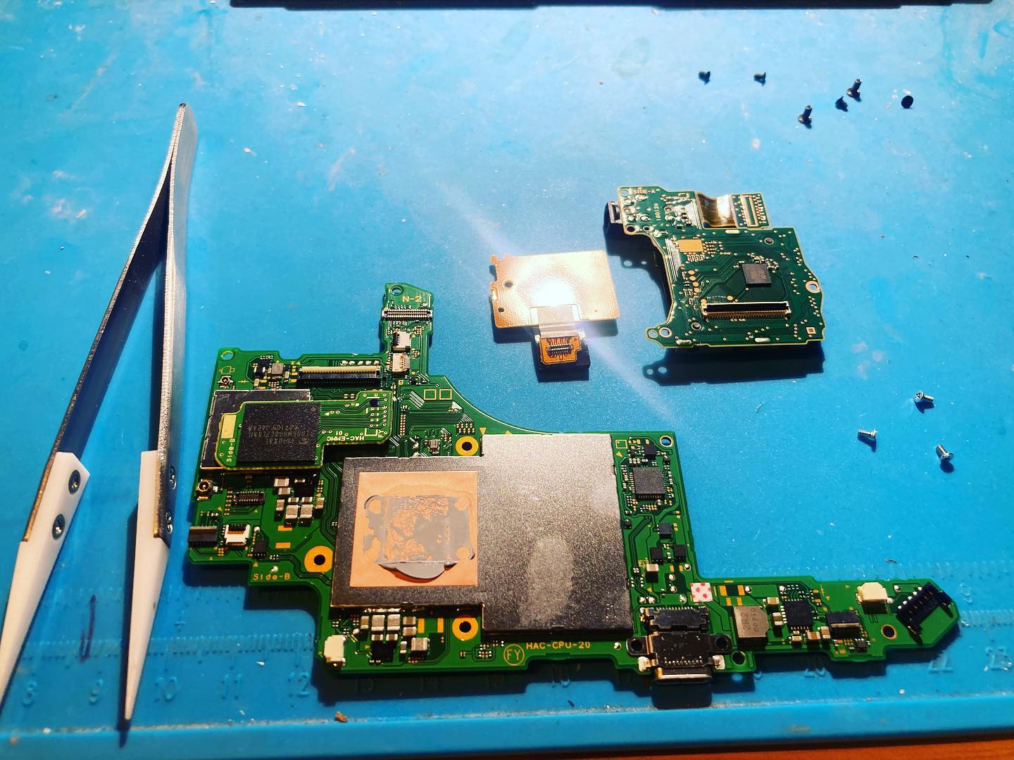 Logistics - Blown power circuit on this Nintendo Switch board