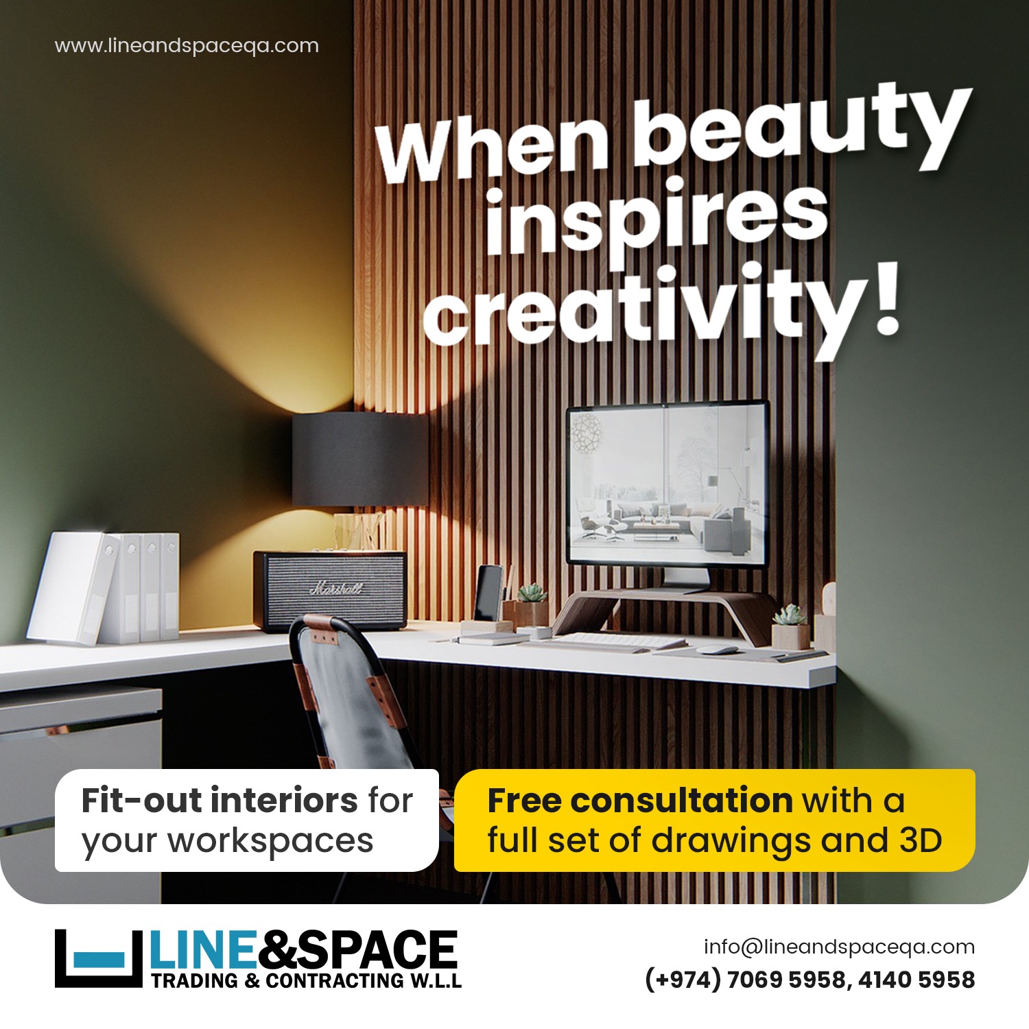 LINE - Workspace magic with perfect interior design! We craft ...