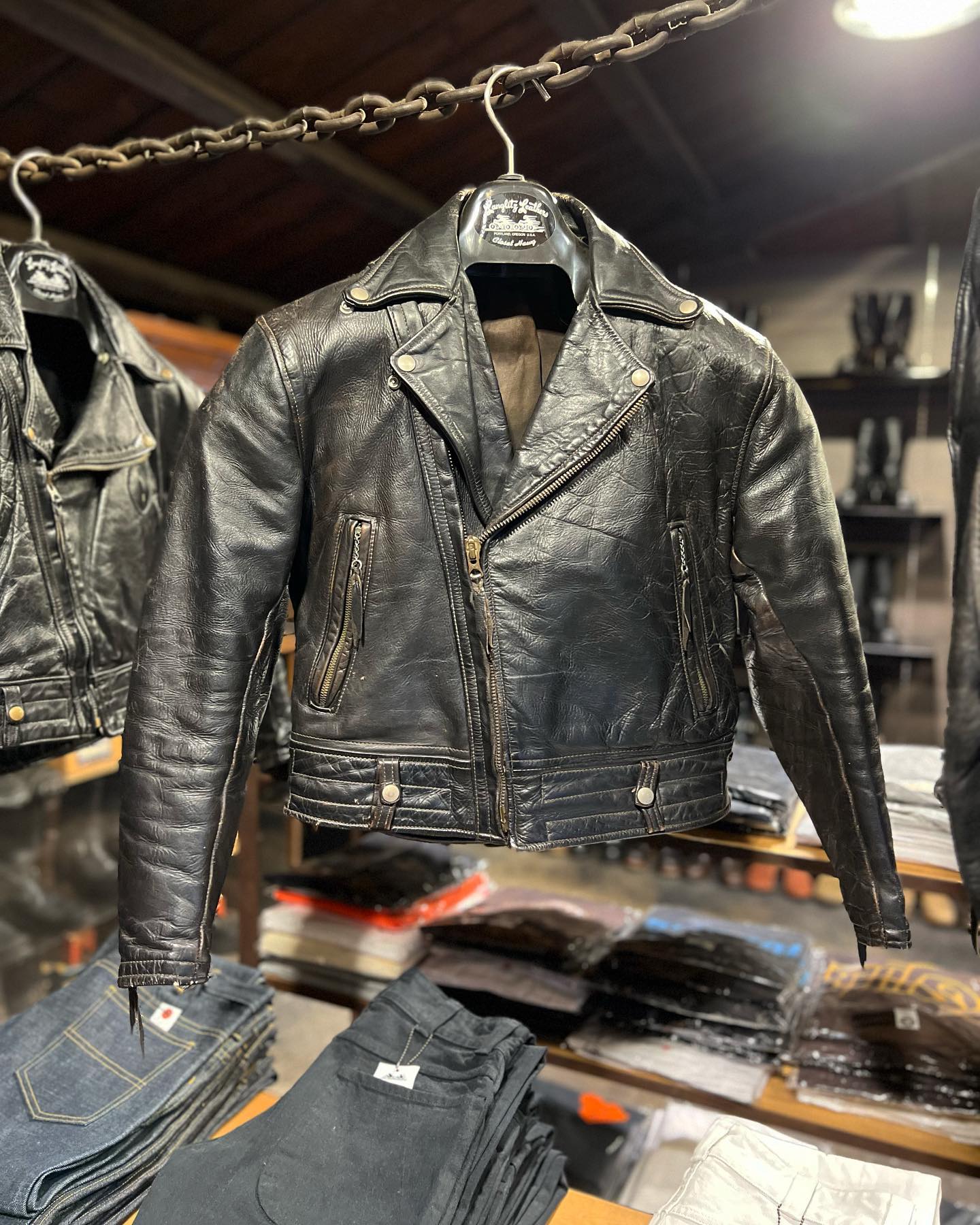 Langlitz Leathers Columbia jacket at Wesco Japan