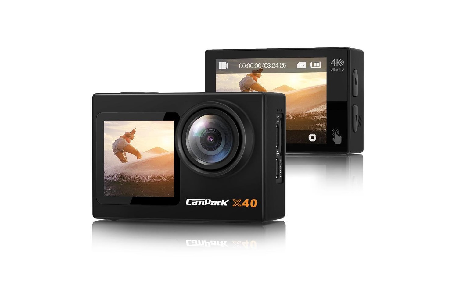 American - ACTION CAMERA 4K 20MP DUAL SCREEN WI-FI VLOGGING CAMERA