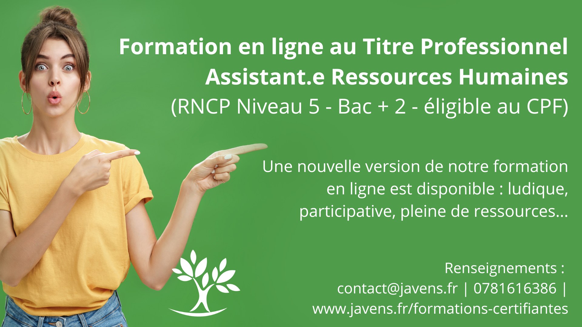 Javens - 🎓 Devenez Assistant.e Ressources Humaines ! 🥳 Éligible au CPF ...
