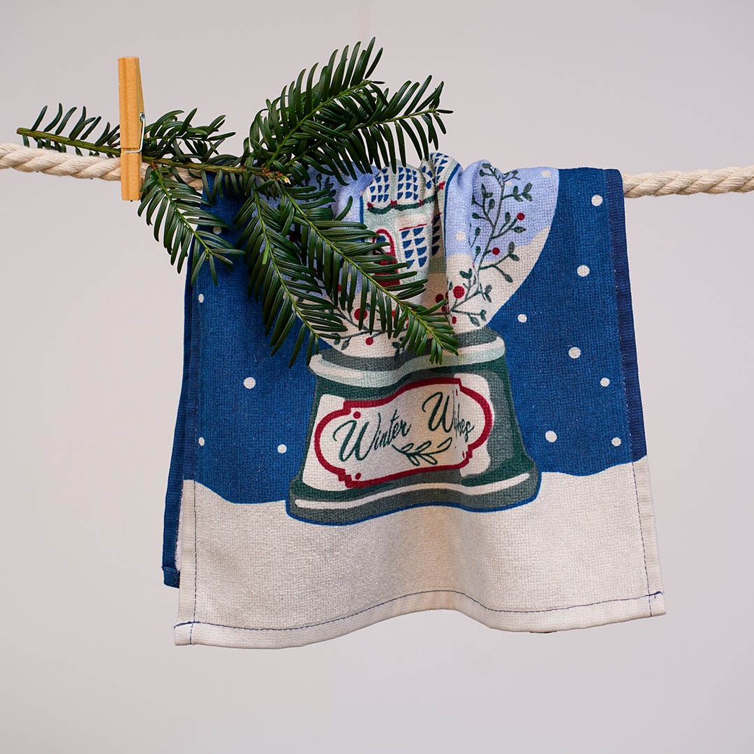 Lot De 2 Serviettes De Noël Pour Enfants - Tissu éponge Absorbant, Motifs Père Noël/arbre - Avec Boucle De Suspension
