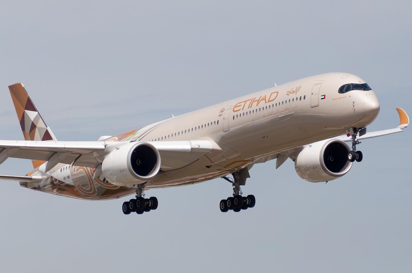 Airbus A350-1000 of Etihad Airways the Year of the Fiftieth livery