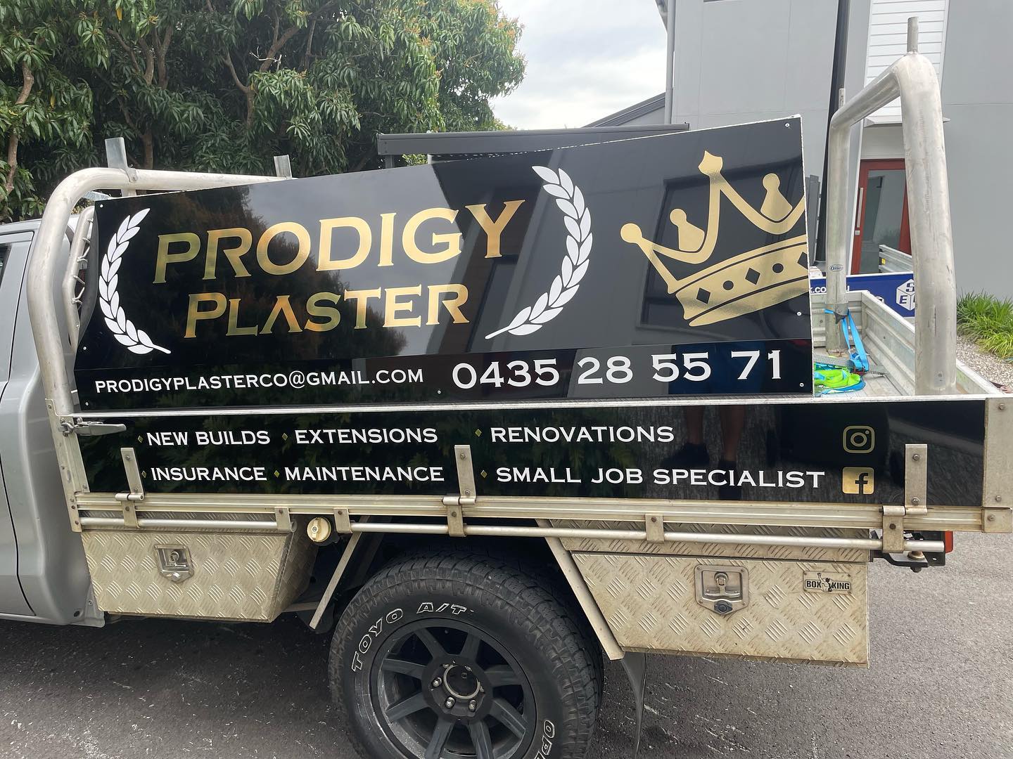 SEQ Signs - Tray & toolbox signage for @prodigyplaster... | Facebook