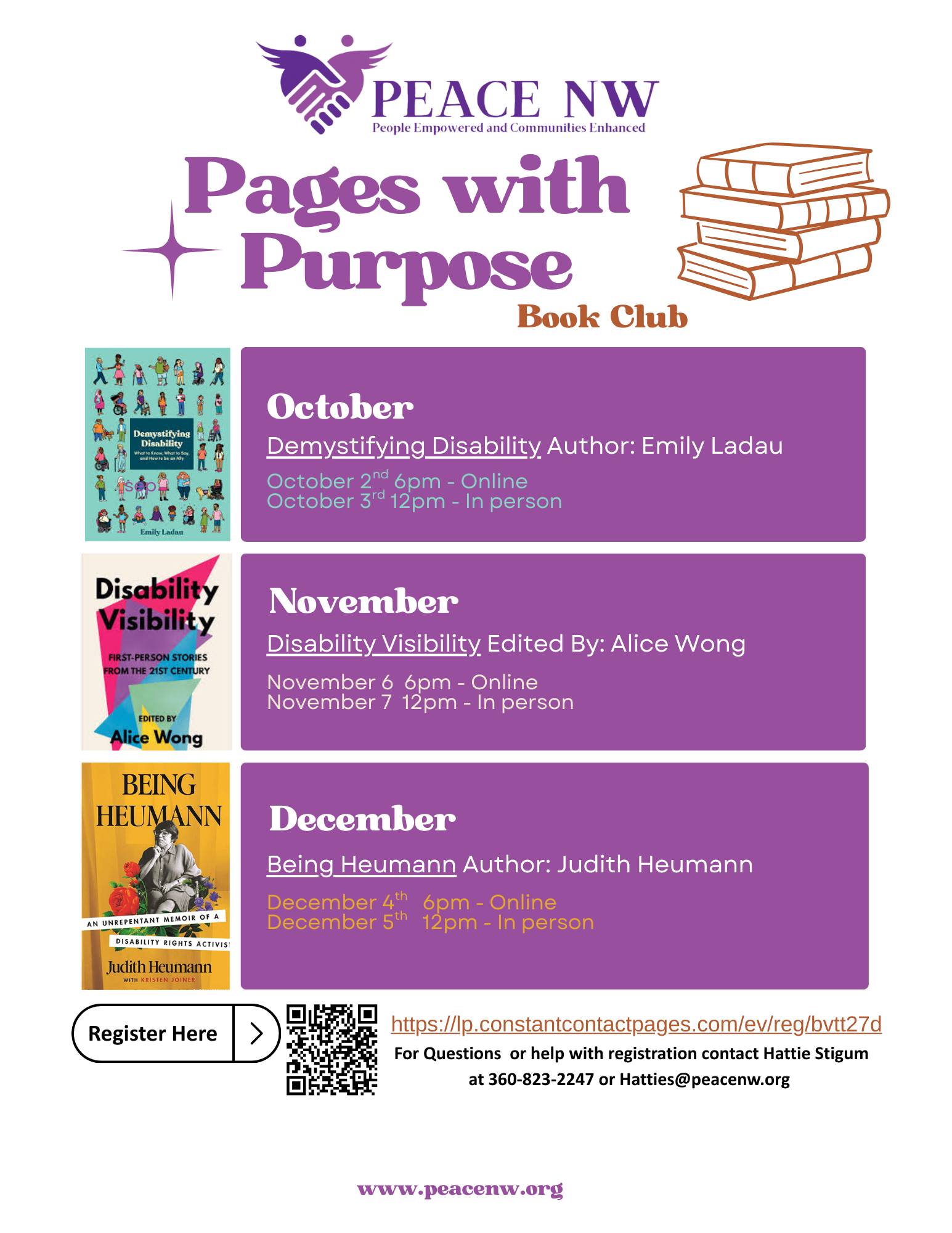 Pages with Purpose In-Person Book Club: October pick is Demystifying ...