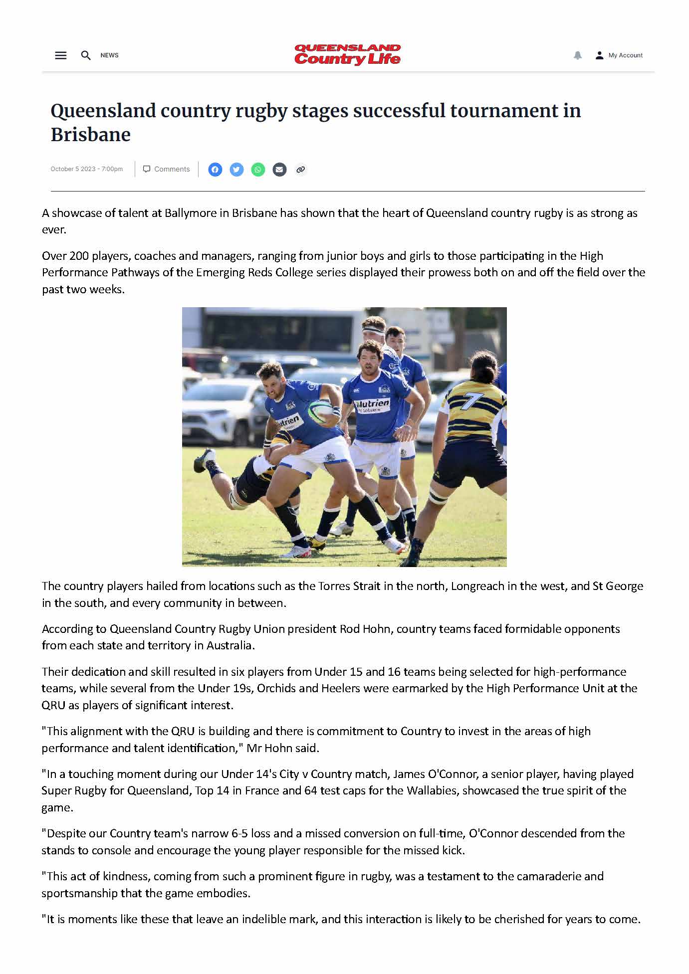A recap in the Queensland... - Queensland Country Rugby Union | Facebook
