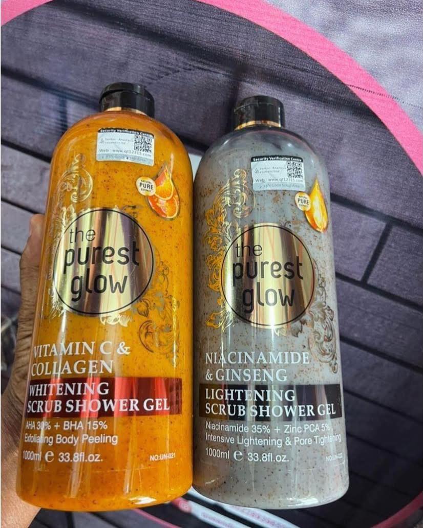 Gel Douche éclaircissant The Purest Glow - Niacinamide & Ginseng - 1000 Ml (neuf)